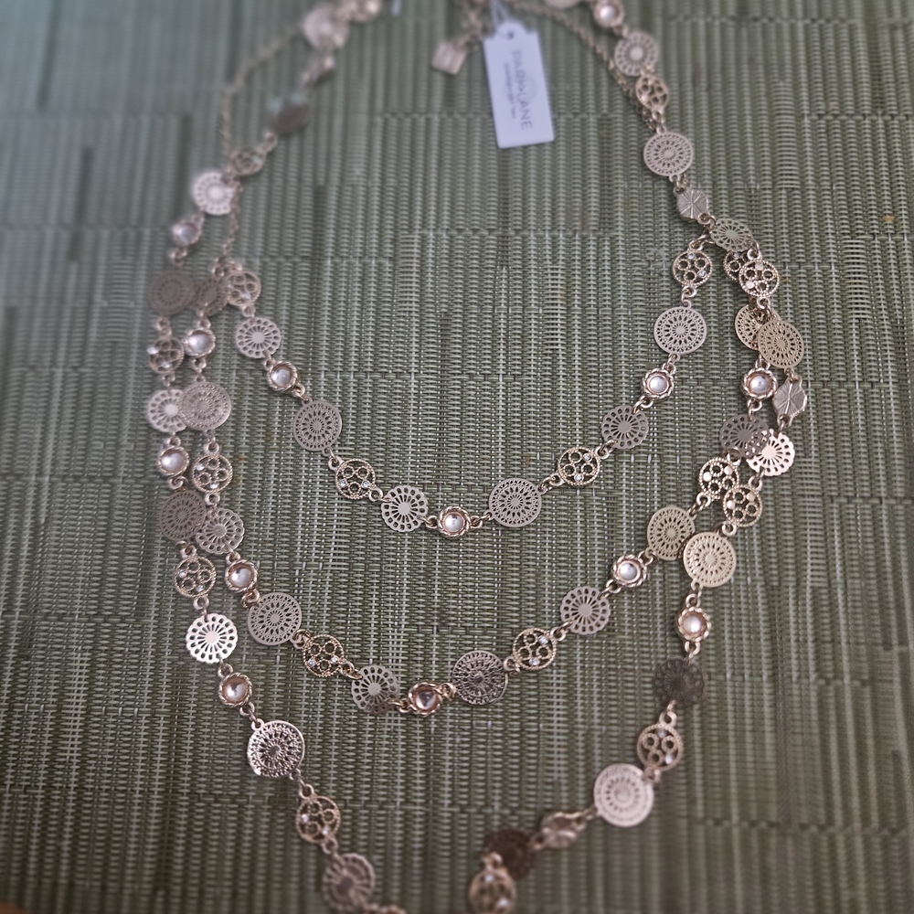 Park Lane Elegant Multi-strand Gold Filigree Fable Necklace